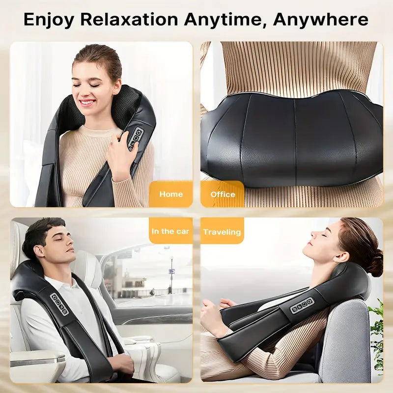 Shiatsu-Heated Neck and Shoulder Massager